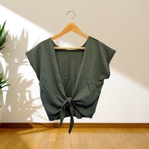 Elegant Dark Gray Women's Top
